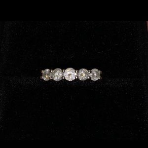 Beautiful 1 carat mined diamond anniversary band